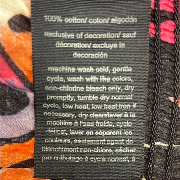 Tommy Hilfiger Tropical Pink, Orange & Purple Short Ruffle Sleeve Smocked Waist - Picture 8 of 13